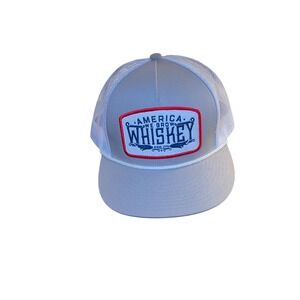 Rural Cloth Mens Gray Whiskey America We Grow Trucker Hat Mesh Snapback